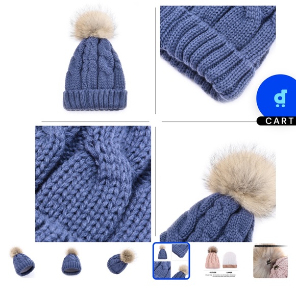 RiscaWin • Detachable Faux Fur Pom Beanie - Picture 5 of 8